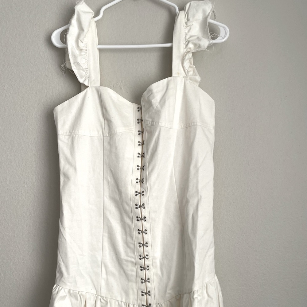 White mini dress